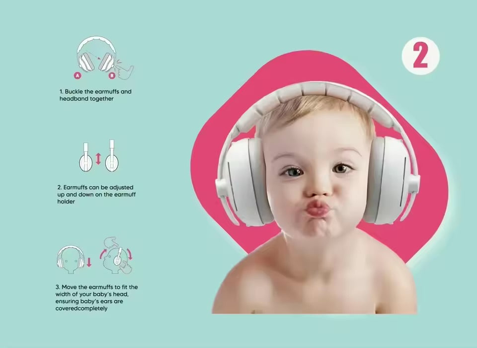 Baby ear defenders - White