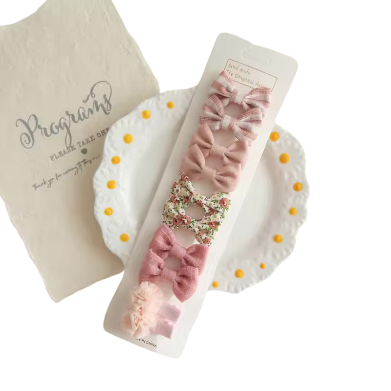 Bow hair clip - Pinks