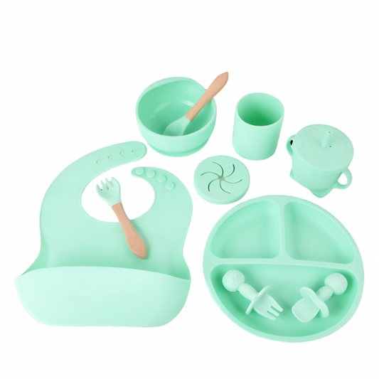 Silicone feeding set - Mint Green