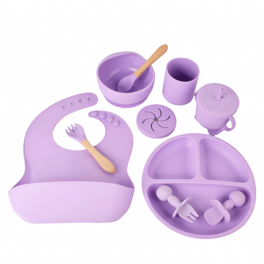 Silicone feeding set - Purple