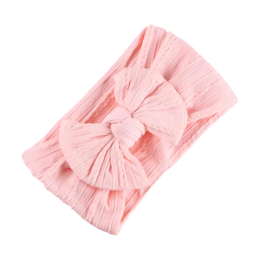 Bow headband - Blush pink