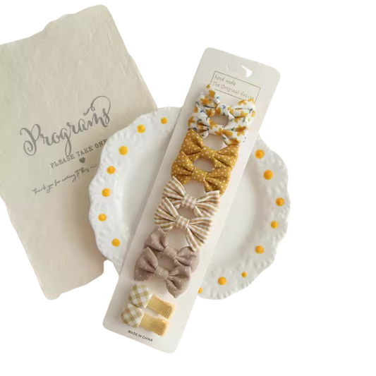 Bow hair clip - Yellows