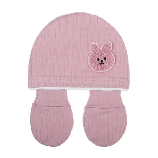 Baby hat and mittens - Pink