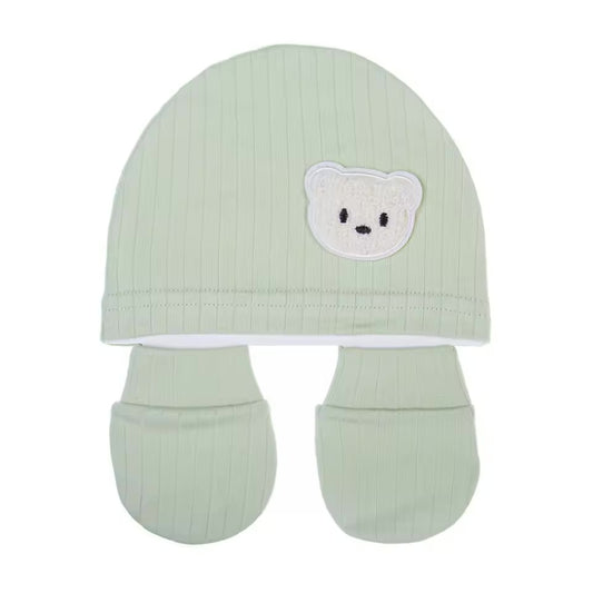 Baby hat and mittens - Green