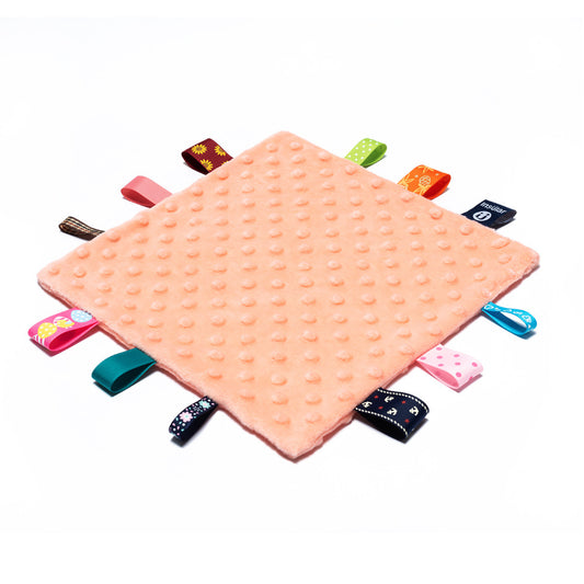 Baby comfort blanket with tags - Orange