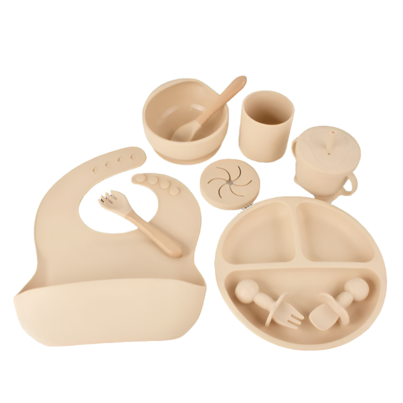Silicone feeding set - Beige