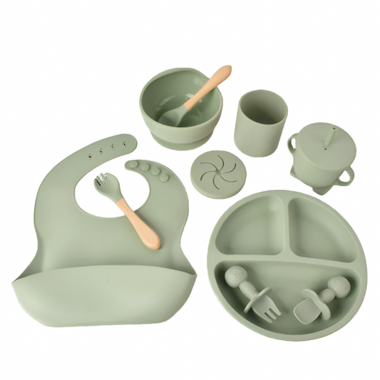 silicone feeding set - Khaki Green