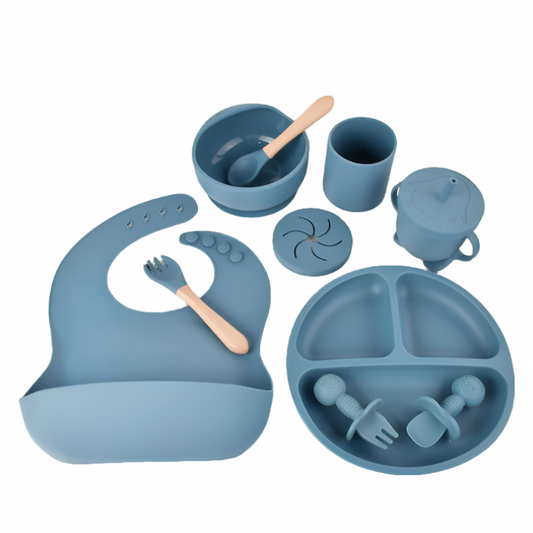 Silicone feeding set - Dark Blue