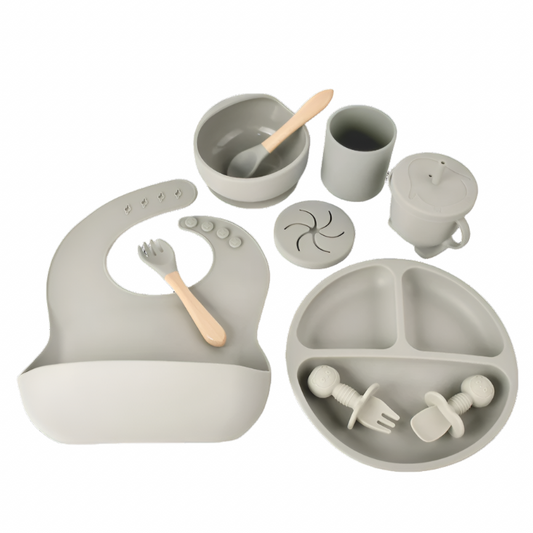 Silicone feeding set - Grey