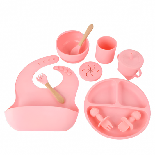 Silicone feeding set - Light Pink